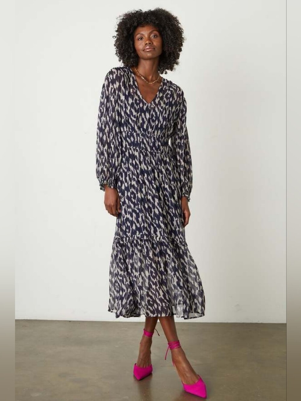 Velvet By Graham & Spencer Kendra Dress In Calico XS